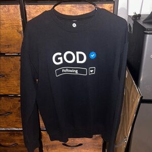 Black Graphic Sweater